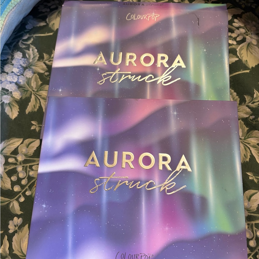 ColourPop Aurora Struck Ltd edition palette. In box and a few colors swatched. - Picture 2 of 7